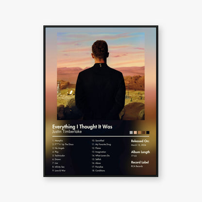 Justin Timberlake — Everything I Thought It Was Album Poster — Blur frame mockup