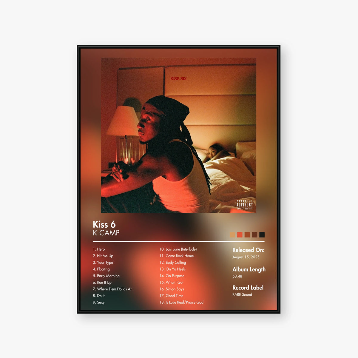 K Camp — Kiss 6 Album Poster — Blur frame mockup