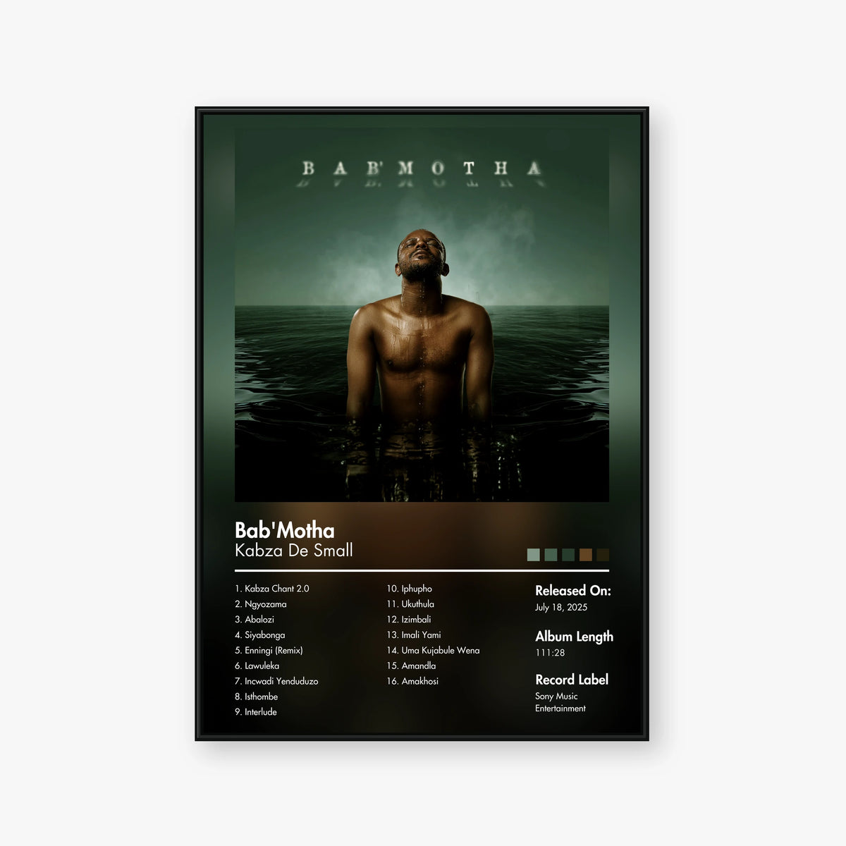 Kabza De Small — Bab'Motha Album Poster — Blur frame mockup
