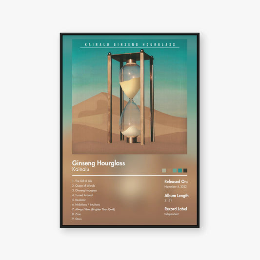 Kainalu — Ginseng Hourglass Album Poster — Blur frame mockup