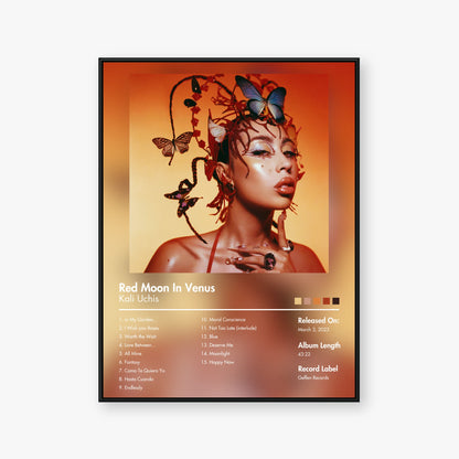 Kali Uchis — Red Moon in Venus Album Poster — Blur frame mockup