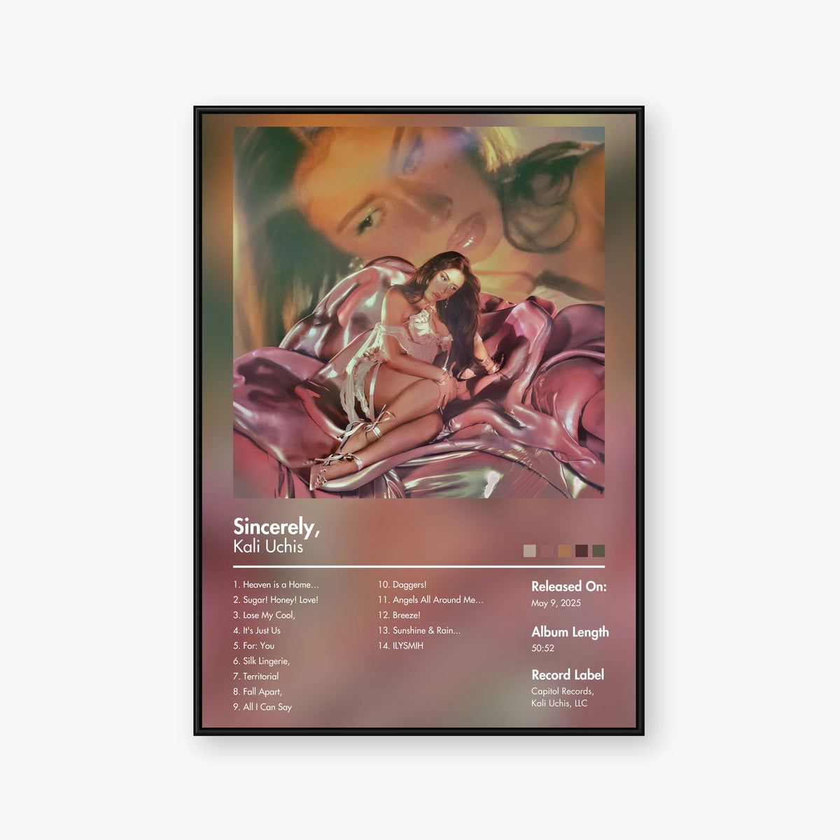 Kali Uchis — Sincerely, Album Poster — Blur frame mockup