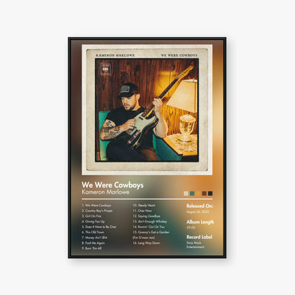 Kameron Marlowe — We Were Cowboys Album Poster — Blur frame mockup