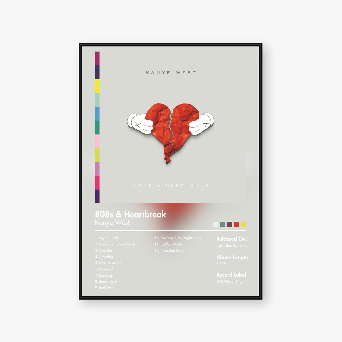 Kanye West — 808s & Heartbreak Album Poster — Blur frame mockup