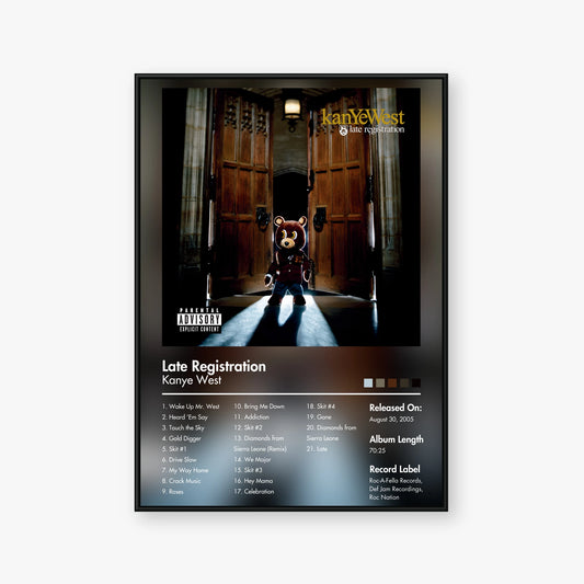 Kanye West — Late Registration Album Poster — Blur frame mockup