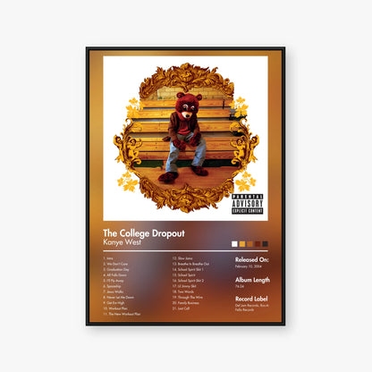 Kanye West — The College Dropout Album Poster — Blur frame mockup