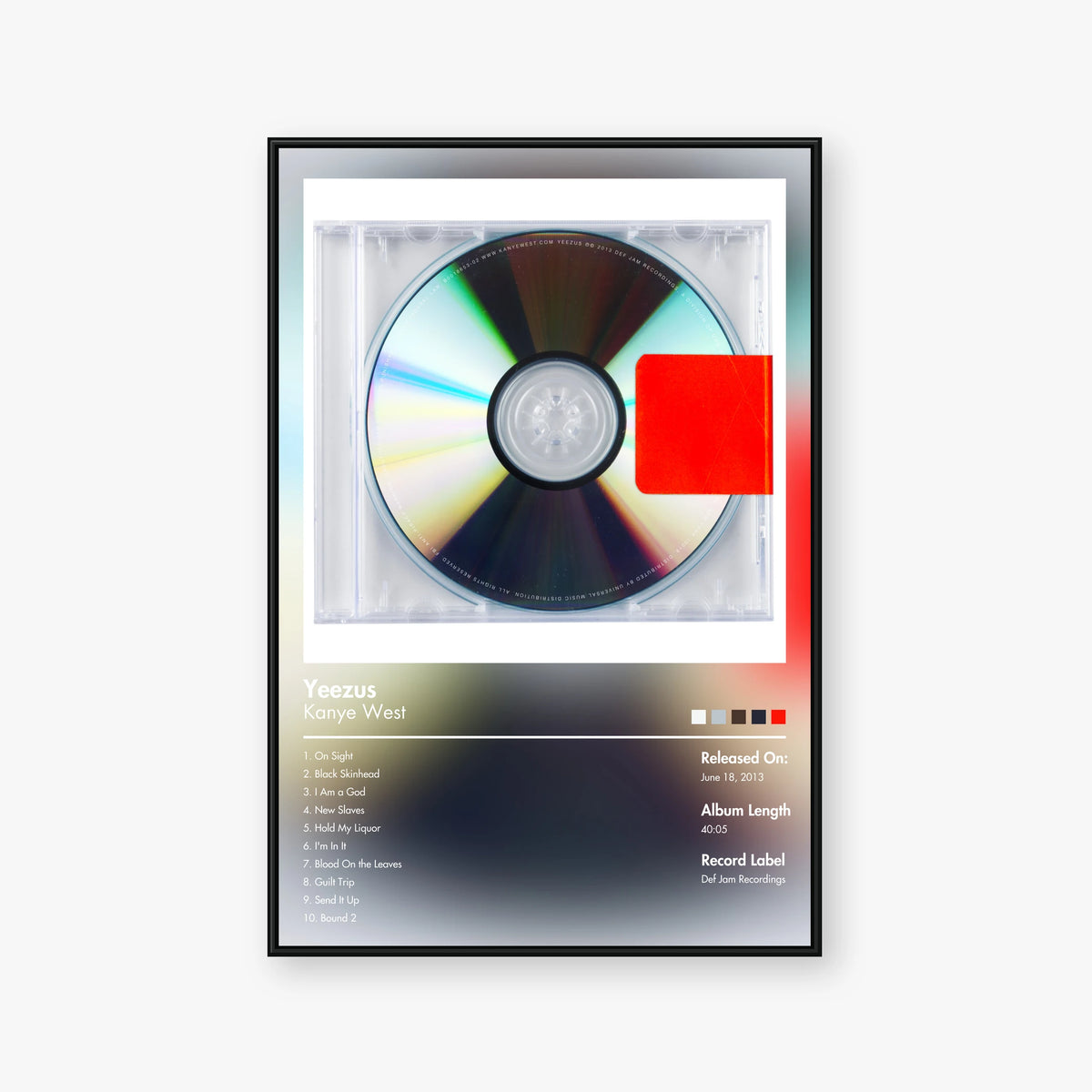 Kanye West — Yeezus Album Poster — Blur frame mockup