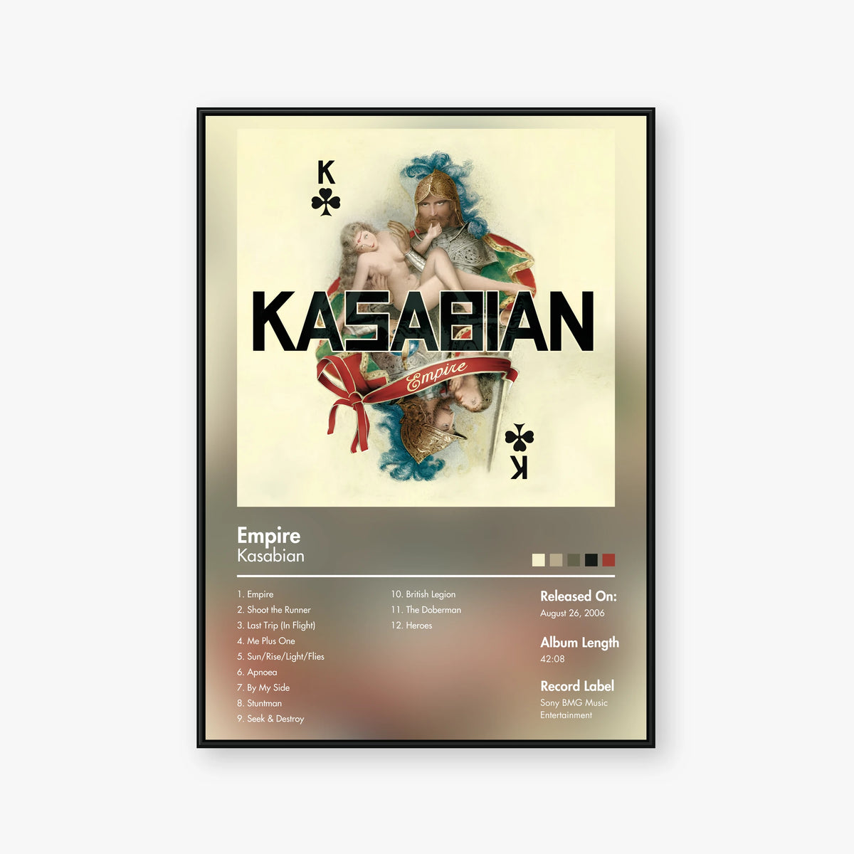 Kasabian — Empire Album Poster — Blur frame mockup