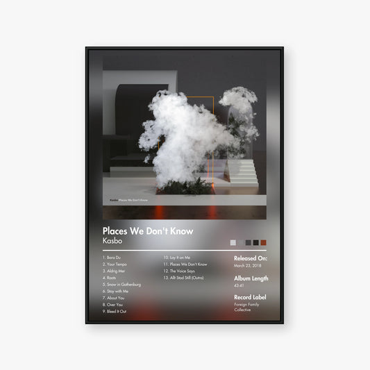 Kasbo — Places We Don't Know Album Poster — Blur frame mockup