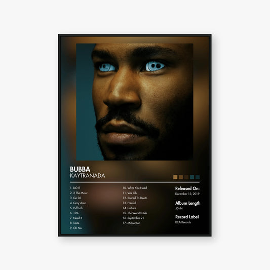 KAYTRANADA — BUBBA Album Poster — Blur frame mockup
