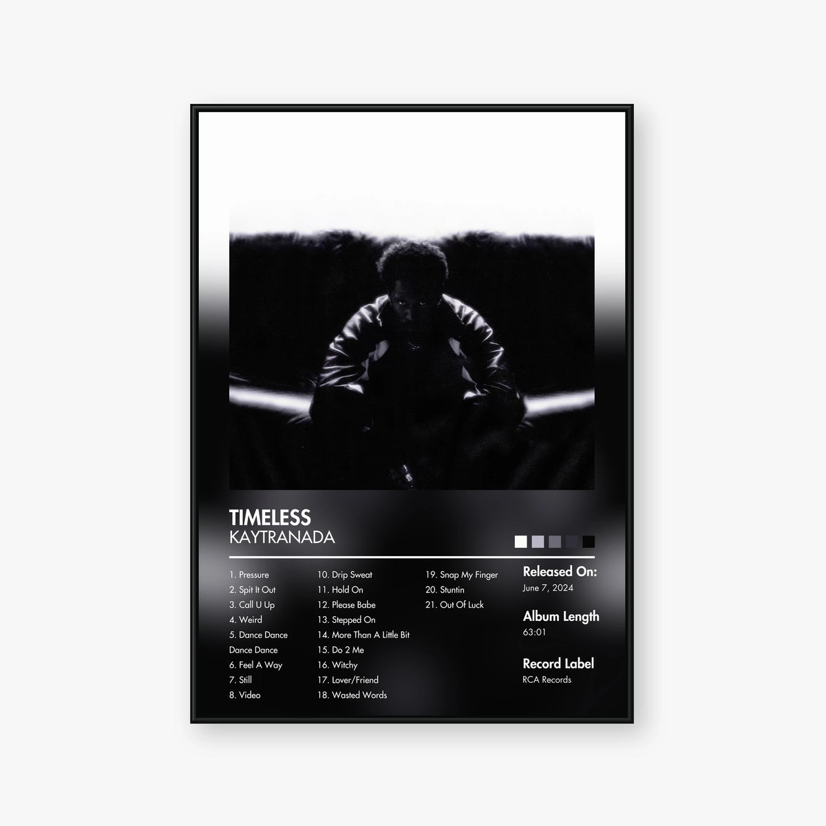 KAYTRANADA — TIMELESS Album Poster — Blur frame mockup