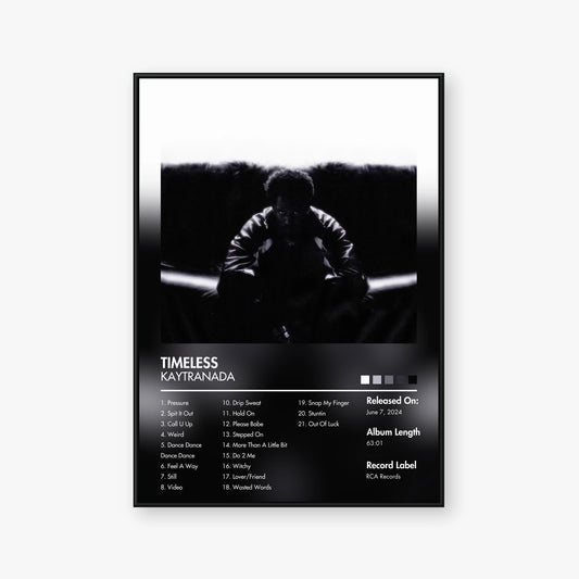 KAYTRANADA — TIMELESS Album Poster — Blur frame mockup