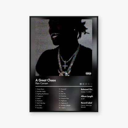 Ken Carson — A Great Chaos Album Poster — Blur frame mockup