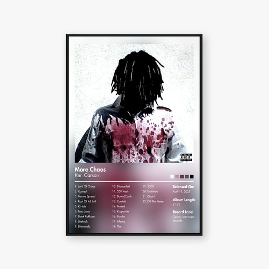 Ken Carson — More Chaos Album Poster — Blur frame mockup