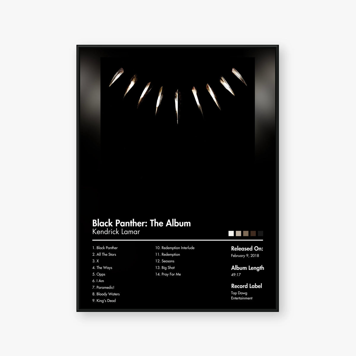 Kendrick Lamar — Black Panther: The Album Album Poster — Blur frame mockup