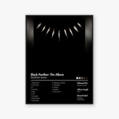 Kendrick Lamar — Black Panther: The Album Album Poster — Blur frame mockup