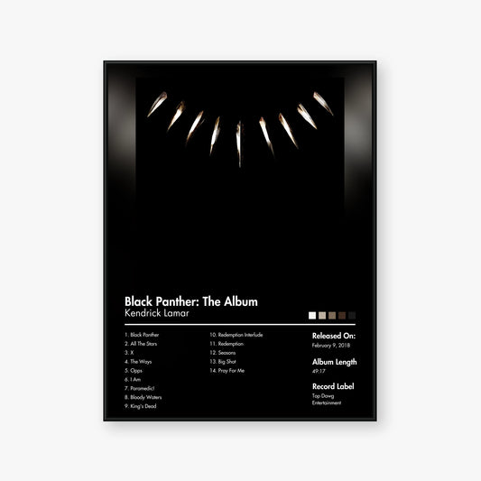 Kendrick Lamar — Black Panther: The Album Album Poster — Blur frame mockup