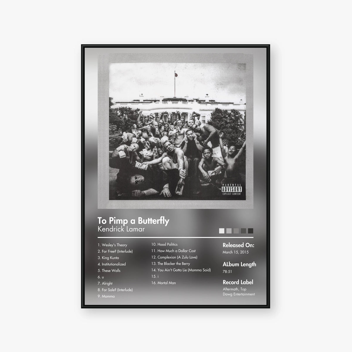 Kendrick Lamar — To Pimp a Butterfly Album Poster — Blur frame mockup