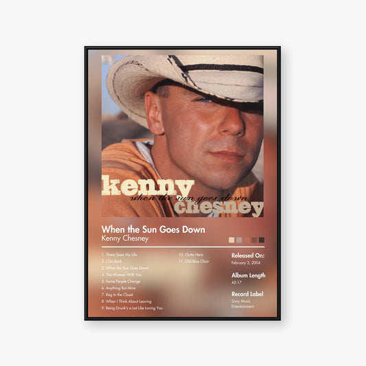 Kenny Chesney — When the Sun Goes Down Album Poster — Blur frame mockup