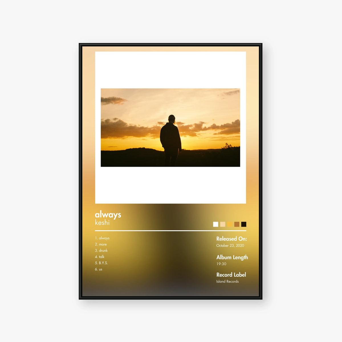 keshi — always Album Poster — Blur frame mockup