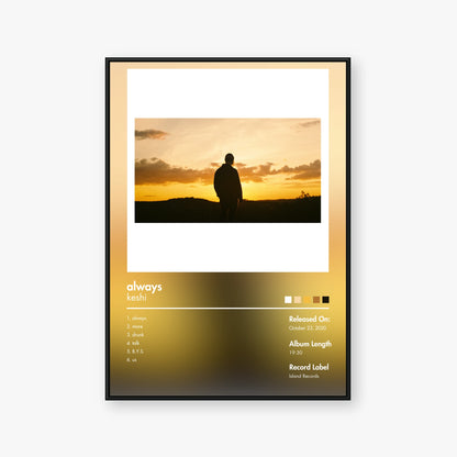 keshi — always Album Poster — Blur frame mockup