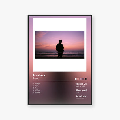 keshi — bandaids Album Poster — Blur frame mockup
