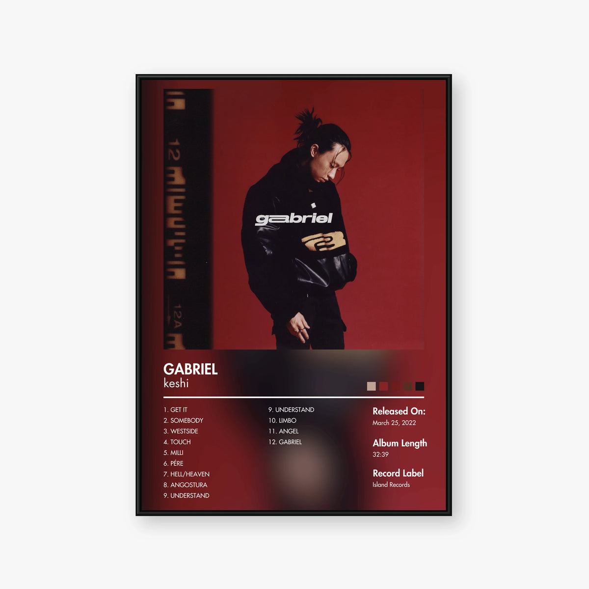 keshi — GABRIEL Album Poster — Blur frame mockup