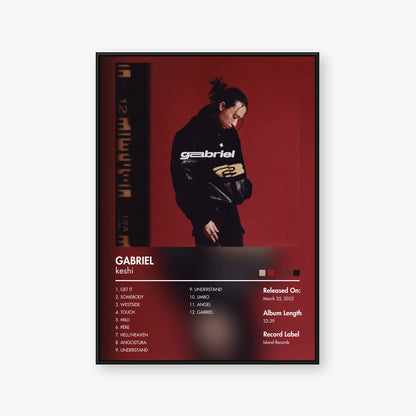 keshi — GABRIEL Album Poster — Blur frame mockup