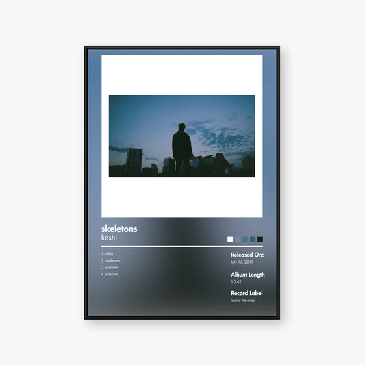 keshi — skeletons Album Poster — Blur frame mockup