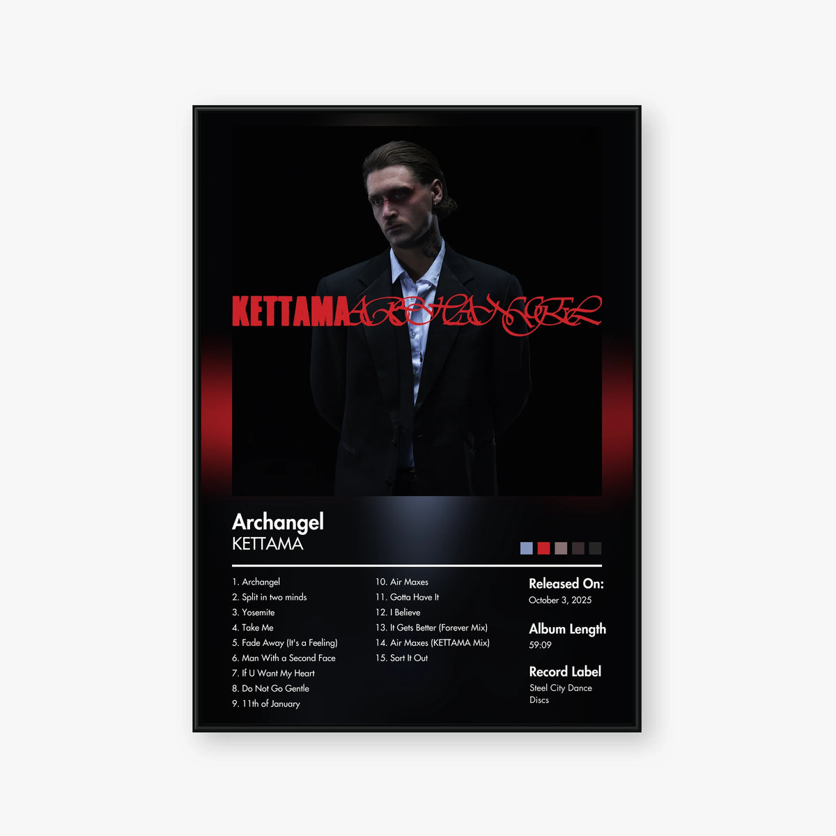 KETTAMA — Archangel Album Poster — Blur frame mockup