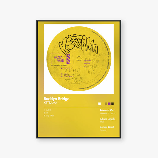 KETTAMA — Bucklyn Bridge Album Poster — Blur frame mockup
