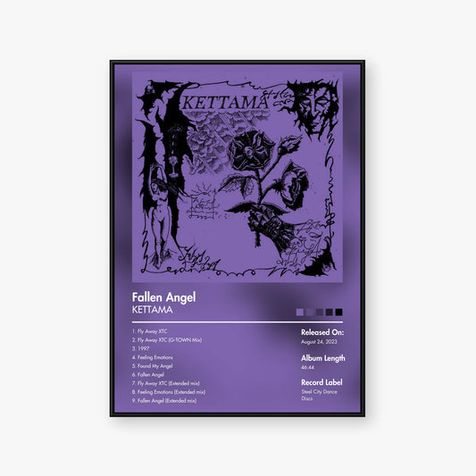 KETTAMA — Fallen Angel Album Poster — Blur frame mockup