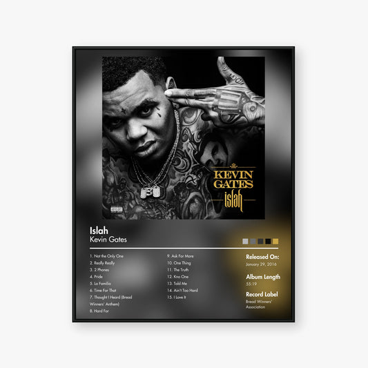 Kevin Gates — Islah Album Poster — Blur frame mockup