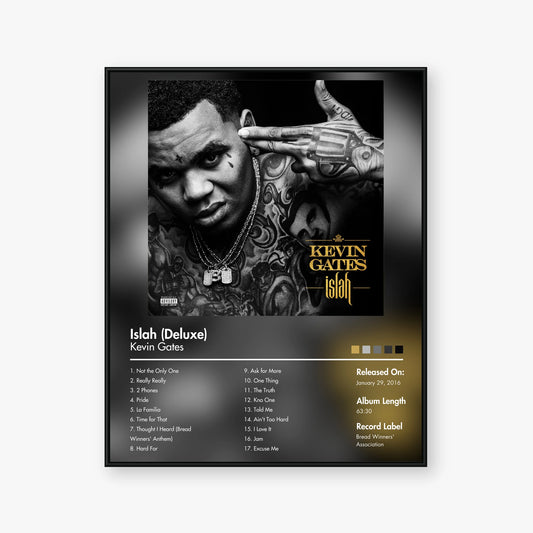 Kevin Gates — Islah (Deluxe) Album Poster — Blur frame mockup