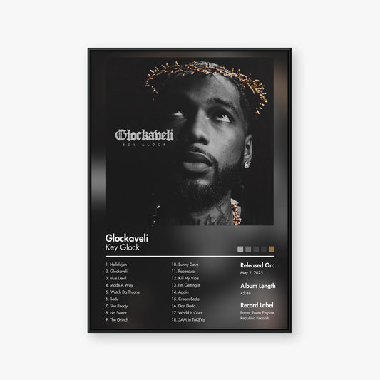 Key Glock — Glockaveli Album Poster — Blur frame mockup