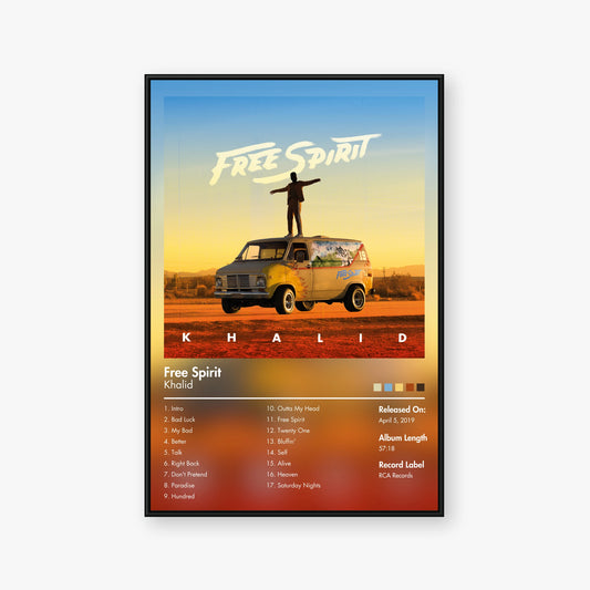 Khalid — Free Spirit Album Poster — Blur frame mockup