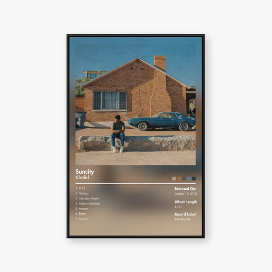Khalid — Suncity Album Poster — Blur frame mockup
