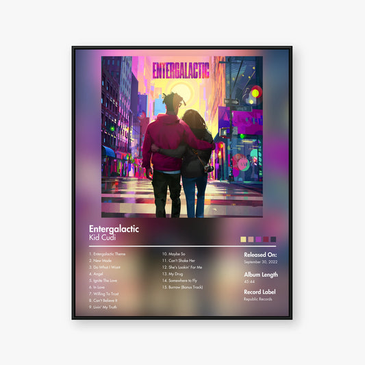 Kid Cudi — Entergalactic Album Poster — Blur frame mockup