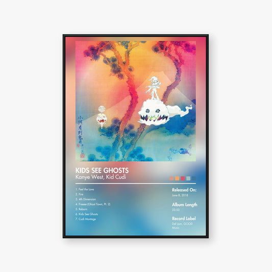 KIDS SEE GHOSTS — KIDS SEE GHOSTS Album Poster — Blur frame mockup