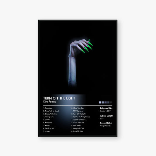 Kim Petras — TURN OFF THE LIGHT Album Poster — Blur frame mockup