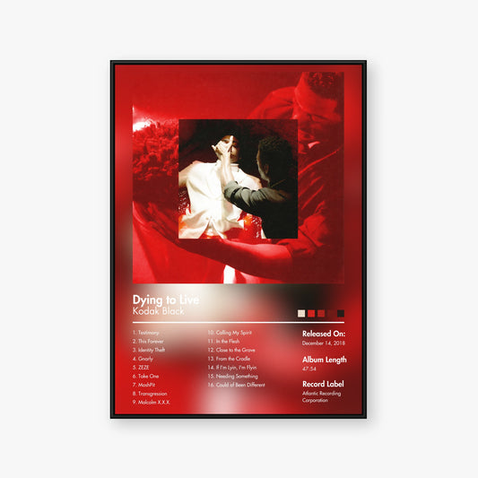 Kodak Black — Dying to Live Album Poster — Blur frame mockup