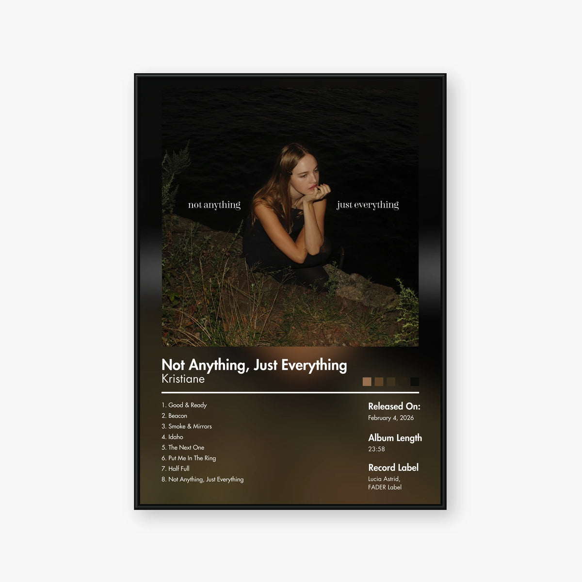 Kristiane — Not Anything, Just Everything Album Poster — Blur frame mockup