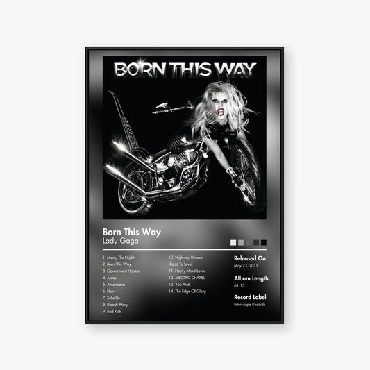 Lady Gaga — Born This Way Album Poster — Blur frame mockup