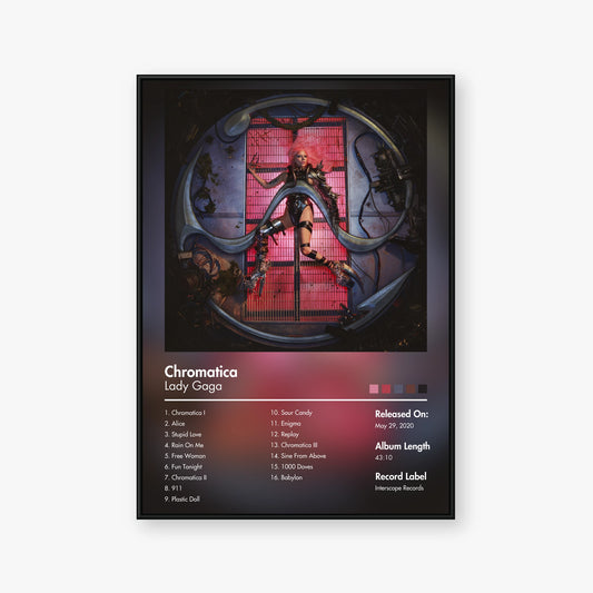 Lady Gaga — Chromatica Album Poster — Blur frame mockup