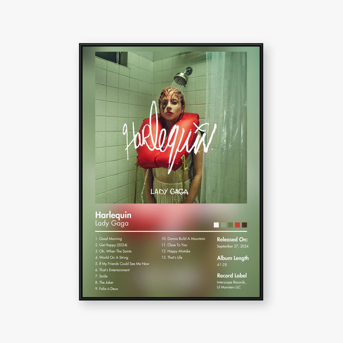 Lady Gaga — Harlequin Album Poster — Blur frame mockup