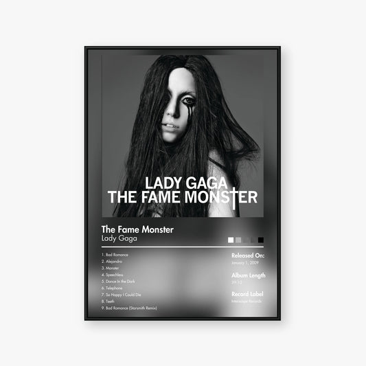 Lady Gaga — The Fame Monster Album Poster — Blur frame mockup