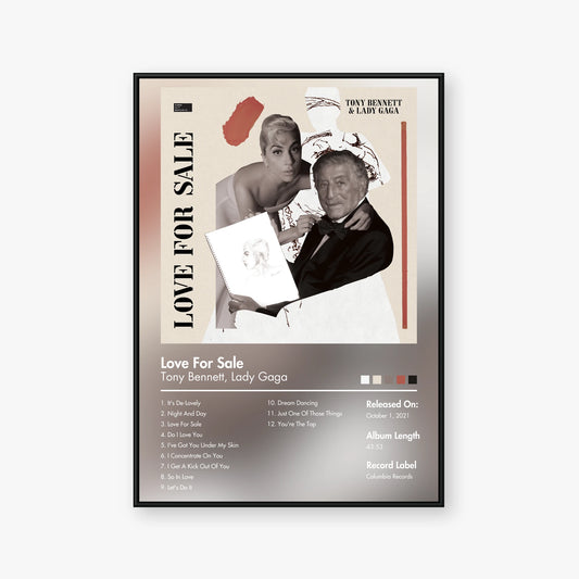 Lady Gaga & Tony Bennett — Love For Sale Album Poster — Blur frame mockup