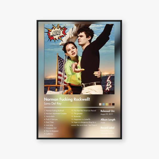 Lana Del Rey — Norman Fucking Rockwell! Album Poster — Blur frame mockup