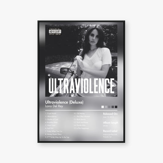 Lana Del Rey — Ultraviolence (Deluxe Version) Album Poster — Blur frame mockup