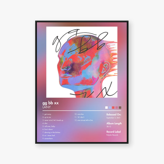 LANY — gg bb xx Album Poster — Blur frame mockup